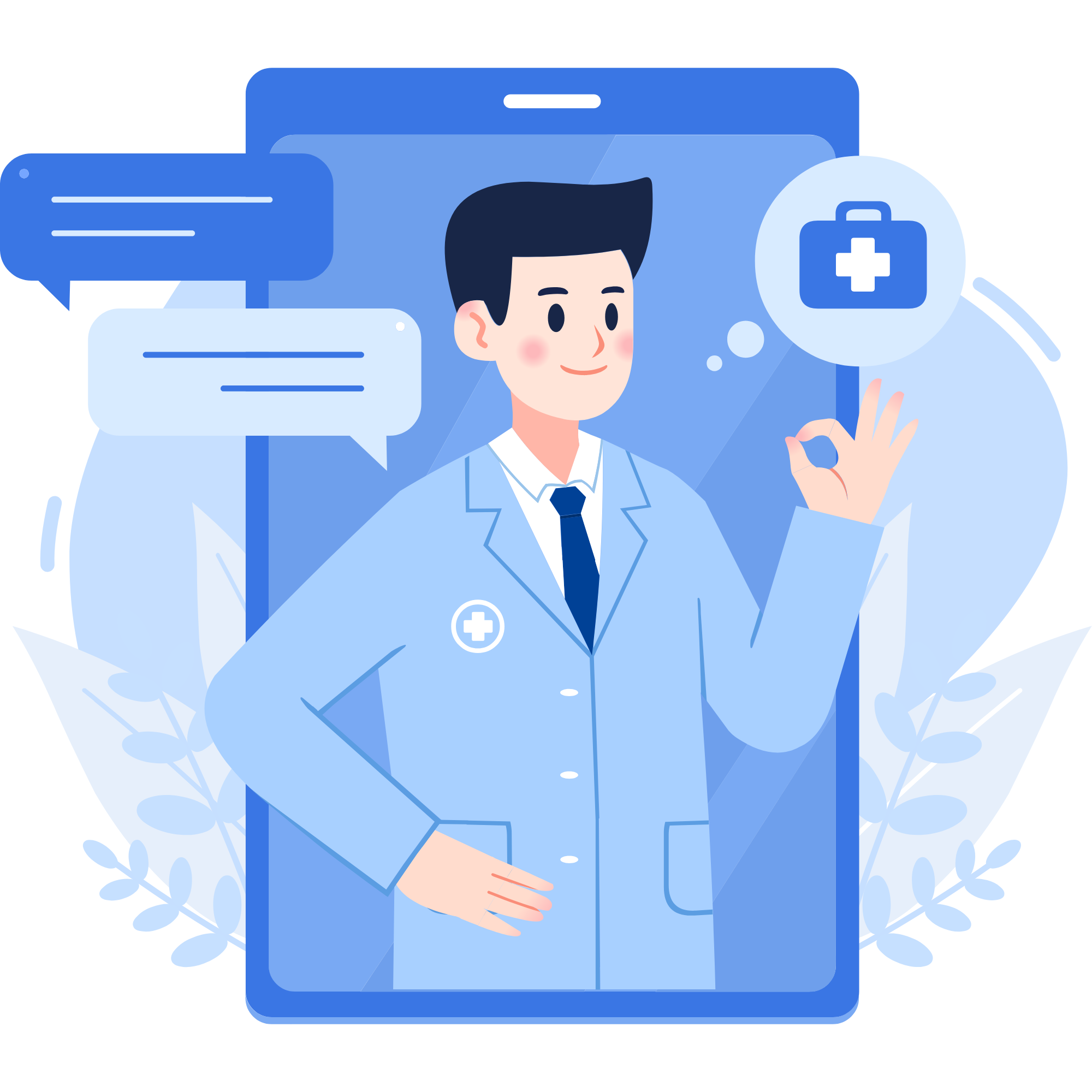 Doctor consulting patient